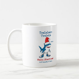 Mug Cartoon Tralalero Tralala Says Merry Sharkmas
