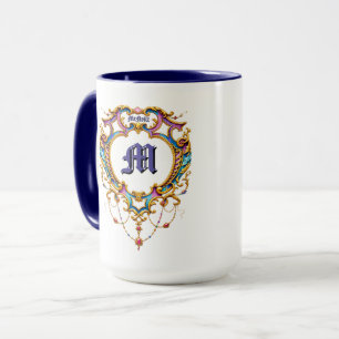 Mug Cartouche Nom & Monogramme Louis XV