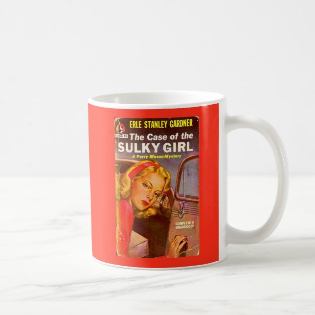 Mug Cas de la couverture de livre boudeuse de fille (Droite)