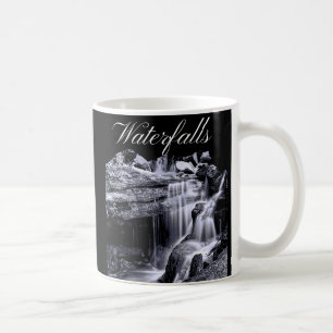 Mug Cascades de montagne en noir et blanc 