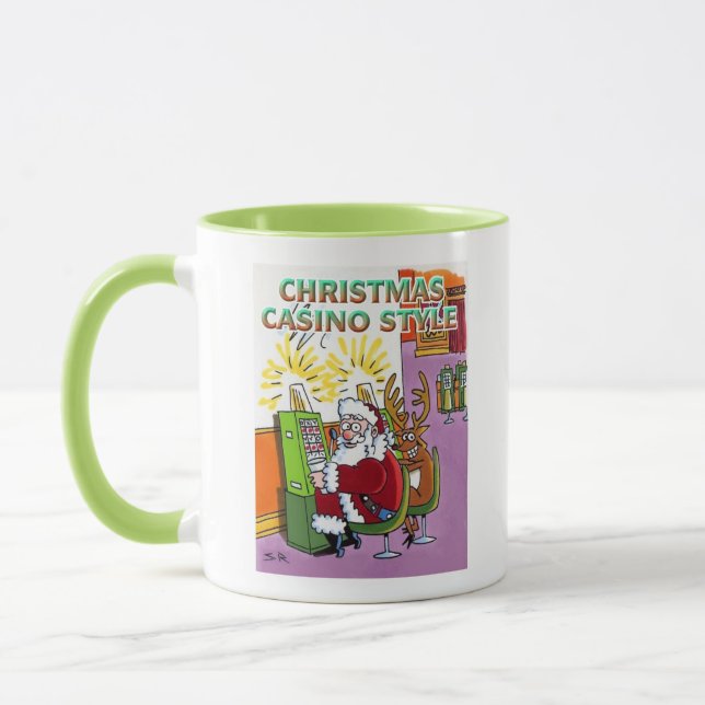 Mug Casino de Noël Style camouflet vert (Gauche)