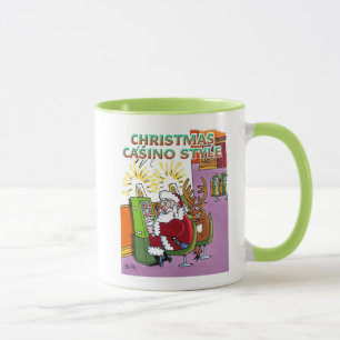 Mug Casino de Noël Style vert à gauche combo