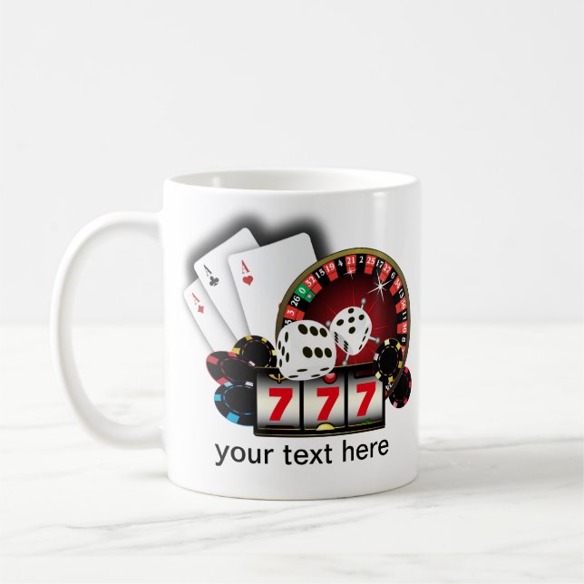 Mug casino, poker, objet adulte (Gauche)