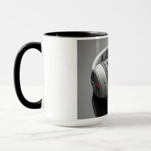 Mug casque audio blanc