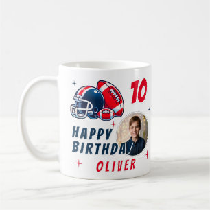 Mug Casque de balle de football Caricature Photo Anniv