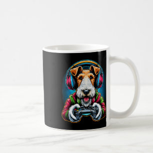 Mug Casque Jeux Vidéo Fil Fox Terrier Chien Gaming 
