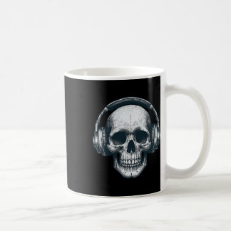 Mug Casque Skeleton Dj Éffrayant Musicien Crâne Hallo