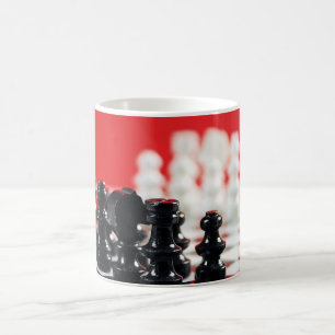 Mug Casquette à café pour jeu d'échecs noir et blanc