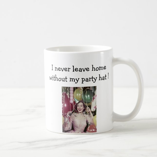 Mug Casquette de fête d'anniversaire (Droite)