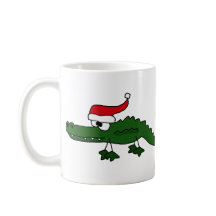 Casquette de port de Noël d'alligator mignon