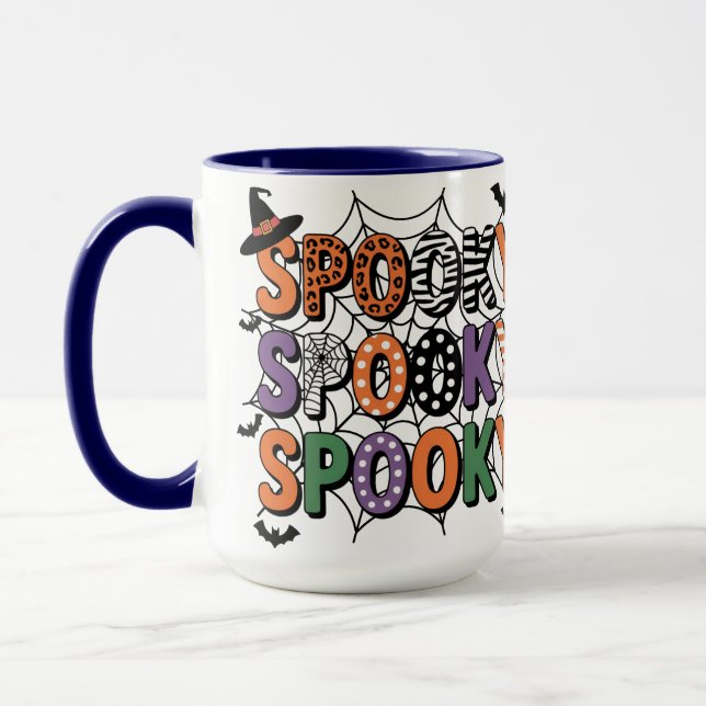 Mug Casquette de sorcière à lettres éffrayantes et cha (Gauche)