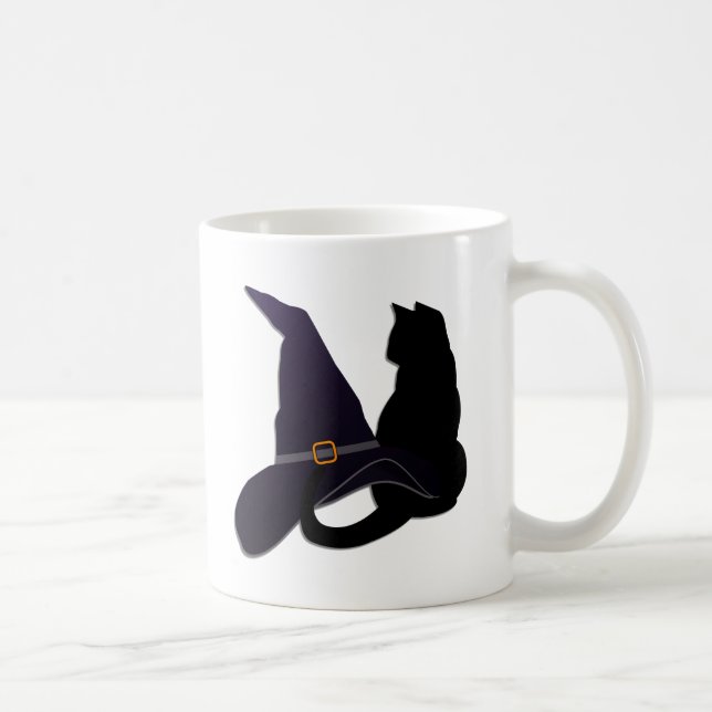 Mug Casquette de sorcière et chat (Droite)