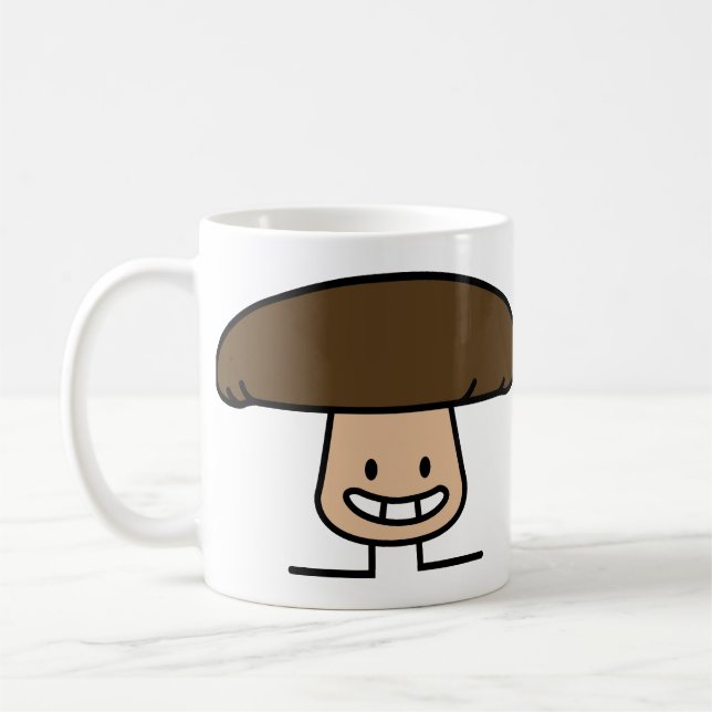 Mug Casquette de sourire de champignon de champignon (Gauche)