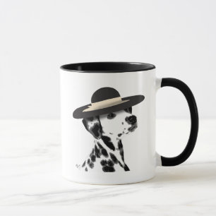 Mug Casquette noir dalmatien et débordé