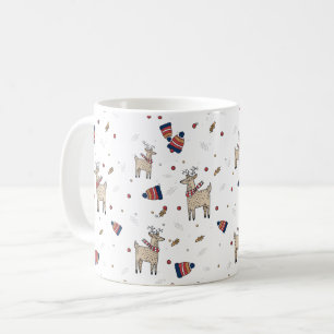 Mug Casquettes de Noël Reindeer Illustrations Motif