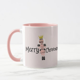 Mug Casse-noisette de Noël soldat rose dessiné à la ma
