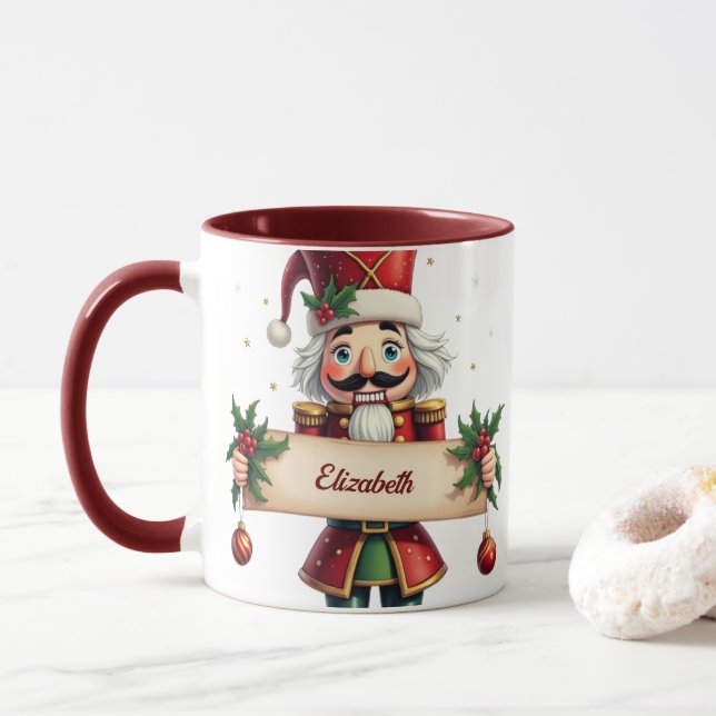 Mug Casse-noisette festive traditionnelle Noël à deux  (Avec donut)