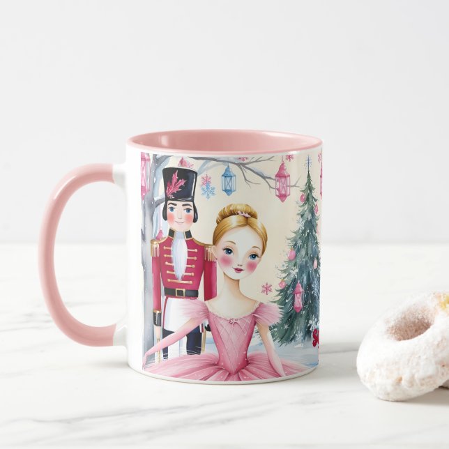 Mug Casse-noisette rose Ballet & Ballerina (Avec donut)