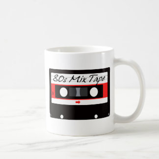 Mug cassette de bande de mélange de la musique 80s