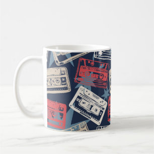 Mug Cassettes Vielles Musique Vintage sans couture