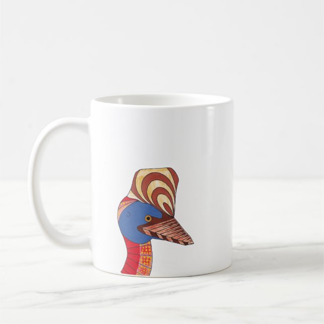 Mug Cassowary Art autochtone authentique (Gauche)