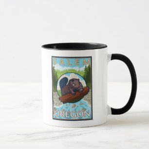Mug Castor et rivière - Salem, Orégon