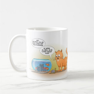 Mug Cat and fish; travaux de maison