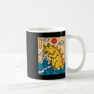 Mug Cat Catzilla Funny Japonais Wave Art Hommes Femmes