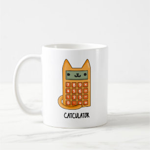 Mug Cat-culator Funny Calculator Pun