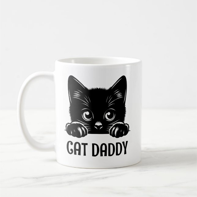 Mug Cat Daddy | Parfait pour papa chat sur papa chat (Gauche)
