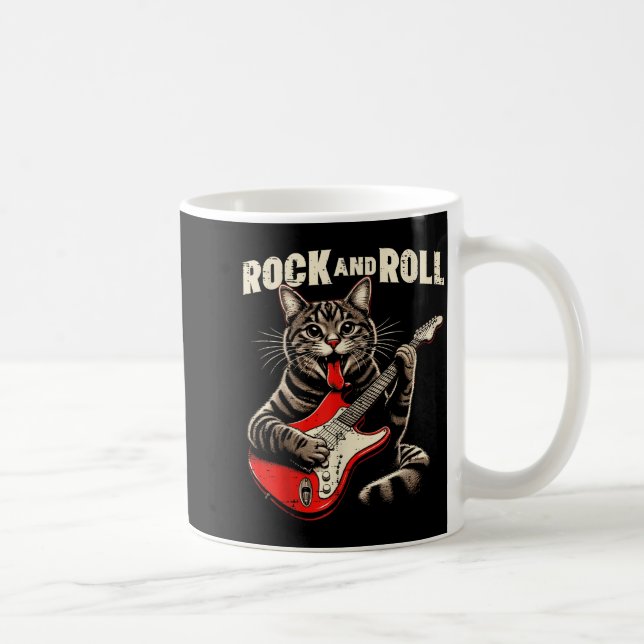 Mug Cat Electric Guitar Rock And Roll Rocker Kitten Me (Droite)
