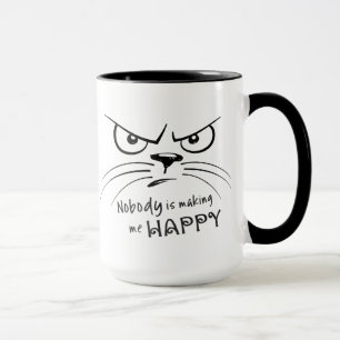 Mug Cat Grumpy PERSONNE NE ME REND HEUREUX