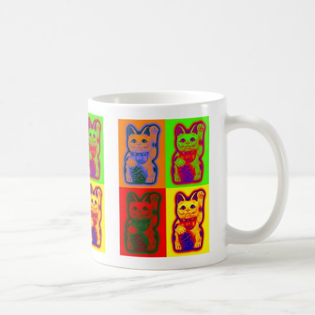 Mug CAT JAPONAIS Maneki Neko d'argent (Droite)