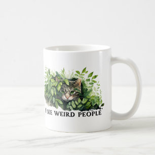 Mug Cat mignon et personnes bizarres Citation