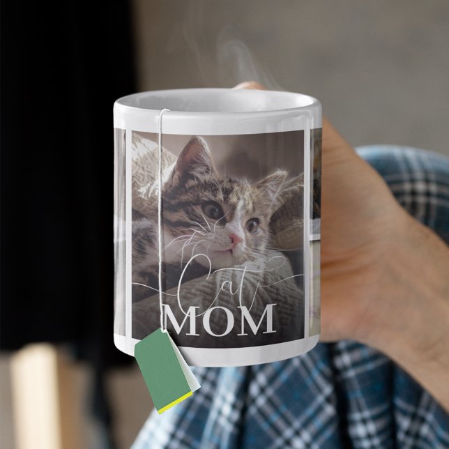 Mug Cat Mom 5 Photo Collage (Créateur téléchargé)
