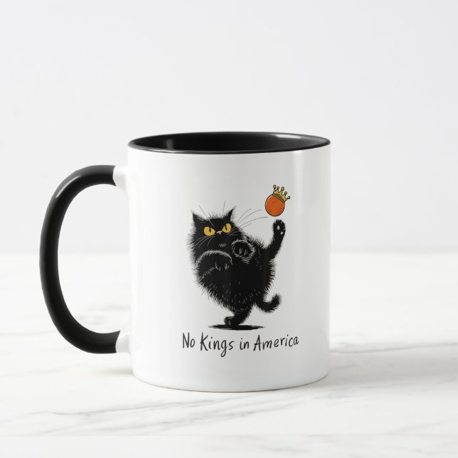 Mug Cat No Kings In America We The People Political (Gauche)