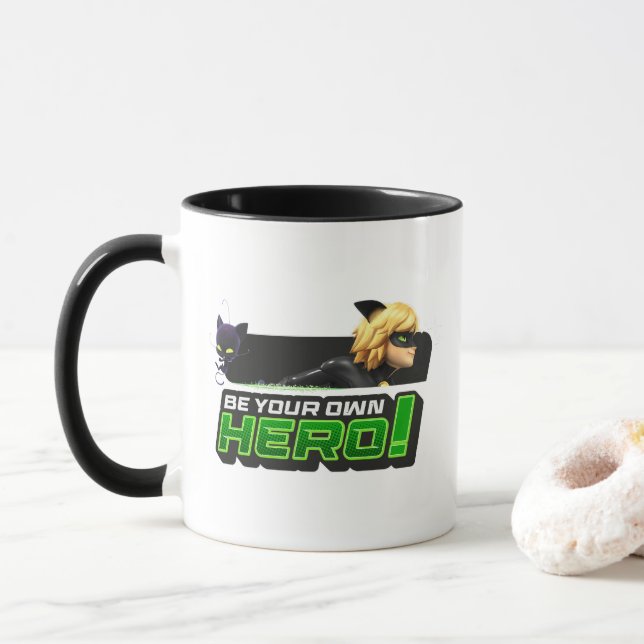 Mug Cat Noir | Soyez votre propre héros (Avec donut)