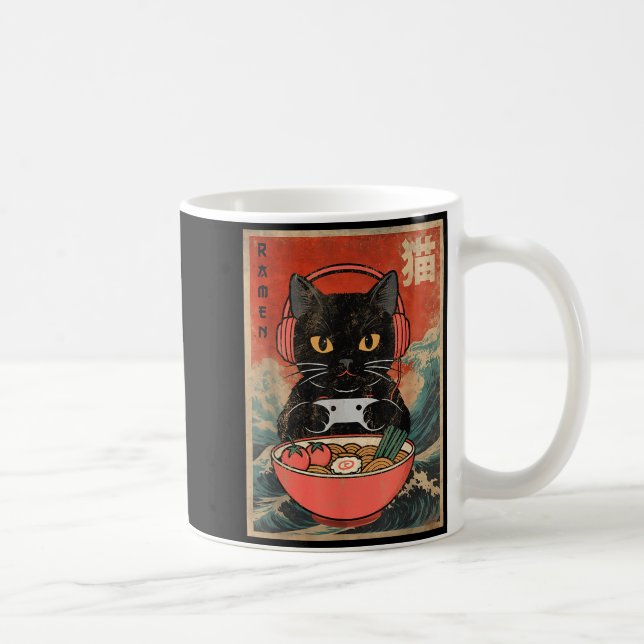 Mug Cat Ramen Japanese Funny Graphic Kawaii Anime  (Droite)