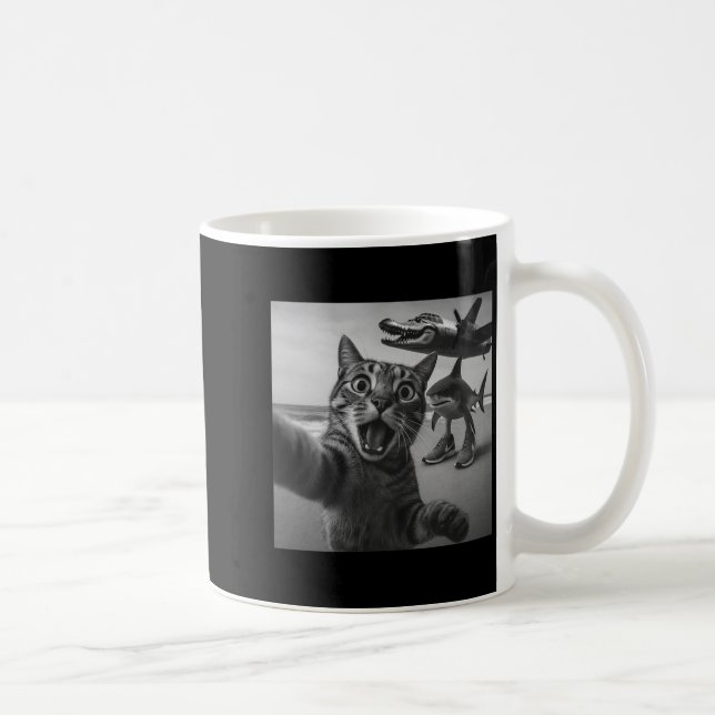 Mug Cat Selfie Shark Crocodile Italian Brainrot Meme M (Droite)