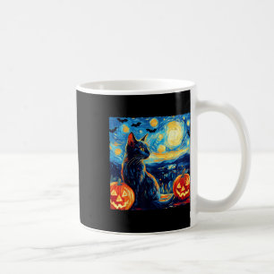 Mug Cat Starry Nuit Van Gogh Amoureux des chats Bateau