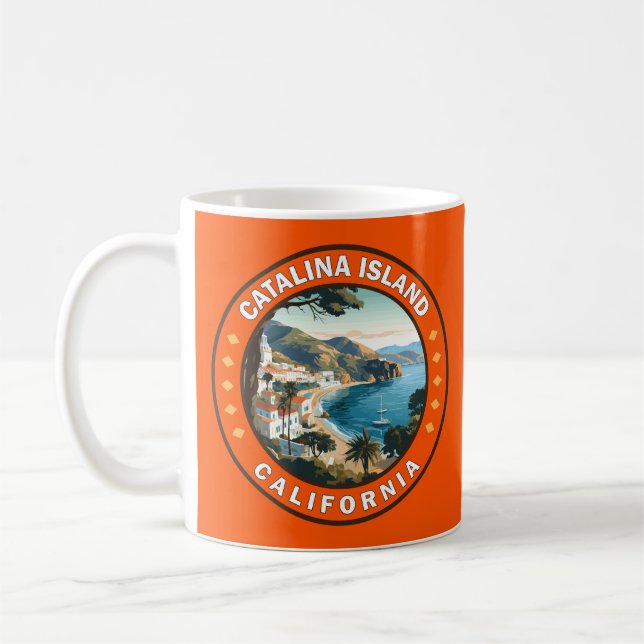 Mug Catalina Island California Travel Art Badge (Gauche)