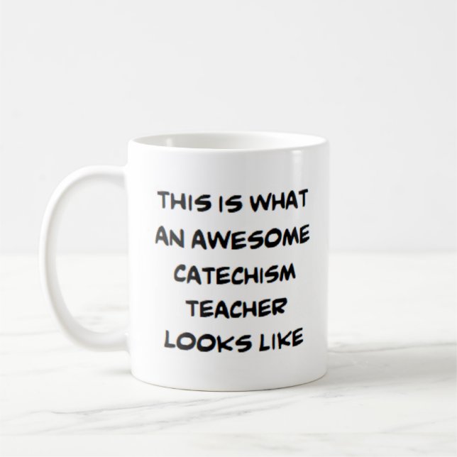 Mug catéchisme enseignant, génial (Gauche)