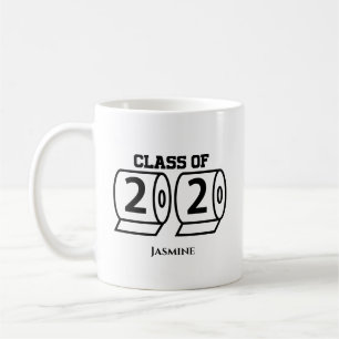 Mug Catégorie de 2020 Papier toilette Graduation Nom d