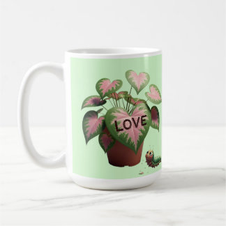 Mug Caterpillar and Heart-shaped Leaves