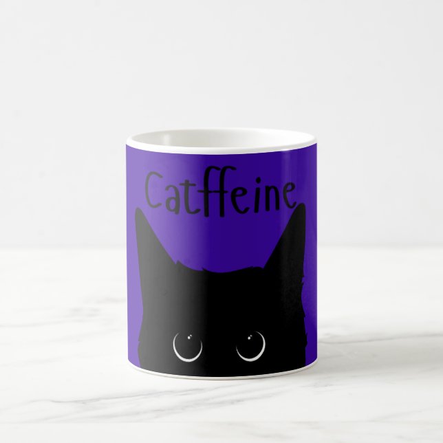 Mug Catffeine Black Cat Purple Arrière - plan (Centre)