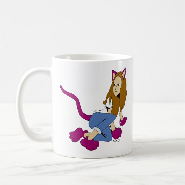 Mug catgirl (Gauche)