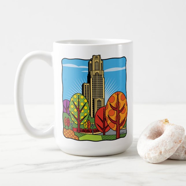 Mug Cathédrale d'Apprentissage de Pittsburgh (Avec donut)