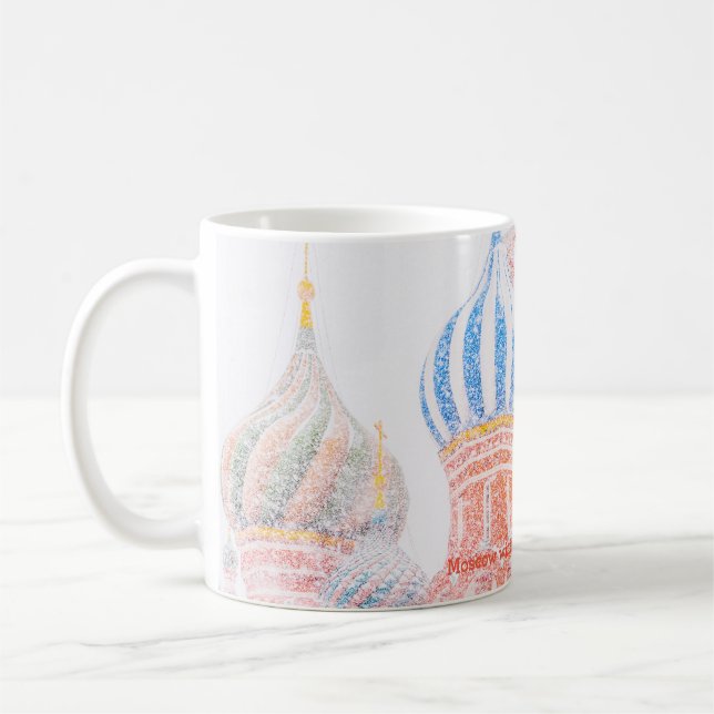 Mug Cathédrale Saint-Basile en tempête de neige (Gauche)
