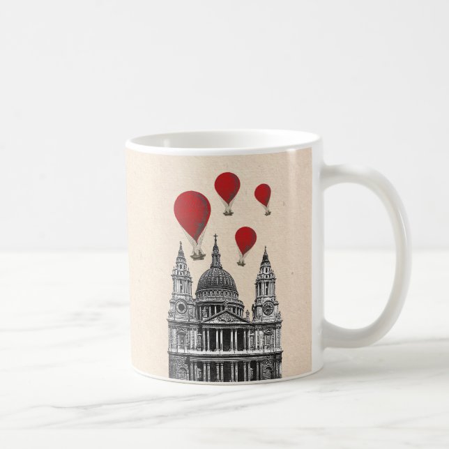 Mug Cathédrale St Pauls et Ballons Red Hot Air (Droite)