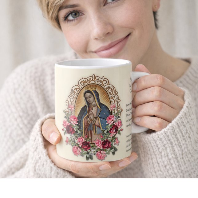 Mug Catholique Espagnol Guadalupe Religieux Vierge Mar (Créateur téléchargé)
